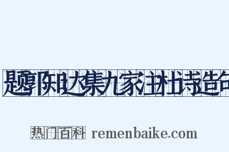 题郭知达集九家注杜诗造句是什么意思的图片